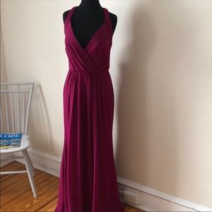 New Jim Hjlem long formal dress magenta gala